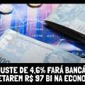 REAJUSTE DE 4,6% FARÁ BANCÁRIOS INJETAREM R$ 97 BI NA ECONOMIA