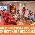 SANTANDER APRESENTA PROPOSTA INSUFICIENTE E NÃO RETOMA NEGOCIAÇÃO